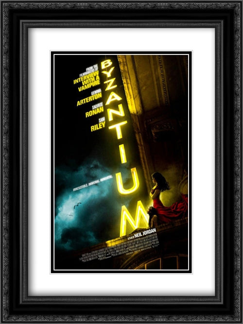 Byzantium 18x24 Black Ornate Wood Framed Movie Poster with Double Matting