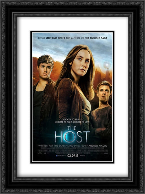 The Host 18x24 Black Ornate Wood Framed Movie Poster with Double Matting