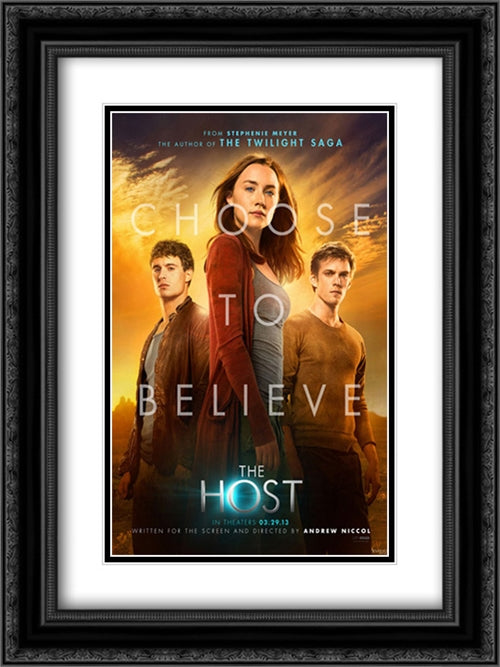 The Host 18x24 Black Ornate Wood Framed Movie Poster with Double Matting