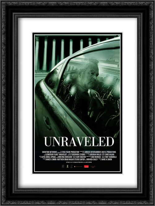Unraveled 18x24 Black Ornate Wood Framed Movie Poster with Double Matting