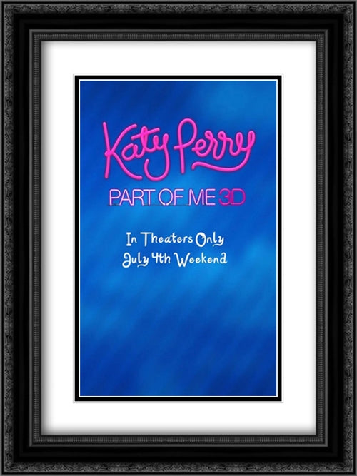 Katy Perry: Part of Me 18x24 Black Ornate Wood Framed Movie Poster with Double Matting