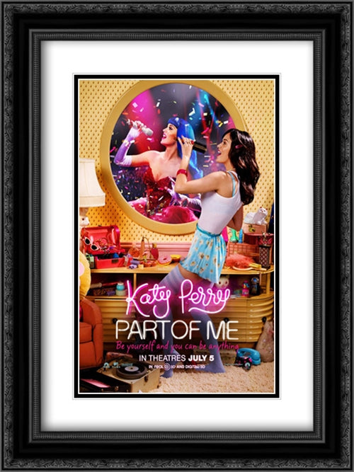 Katy Perry: Part of Me 18x24 Black Ornate Wood Framed Movie Poster with Double Matting
