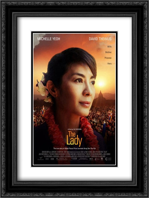 The Lady 18x24 Black Ornate Wood Framed Movie Poster with Double Matting