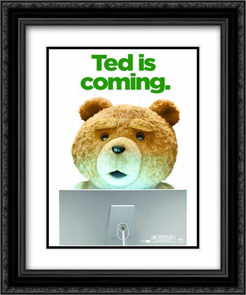 Ted 20x24 Black Ornate Wood Framed Movie Poster with Double Matting