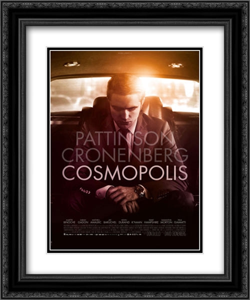 Cosmopolis 20x24 Black Ornate Wood Framed Movie Poster with Double Matting
