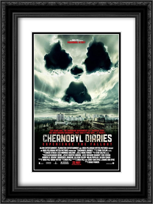 Chernobyl Diaries 18x24 Black Ornate Wood Framed Movie Poster with Double Matting