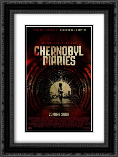 Chernobyl Diaries 18x24 Black Ornate Wood Framed Movie Poster with Double Matting