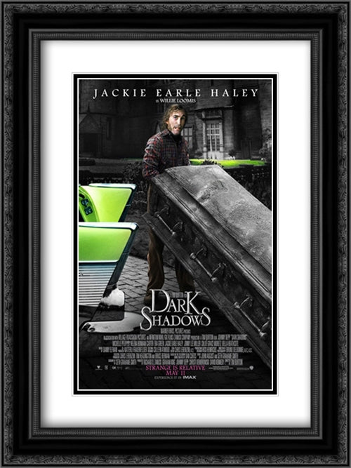 Dark Shadows 18x24 Black Ornate Wood Framed Movie Poster with Double Matting