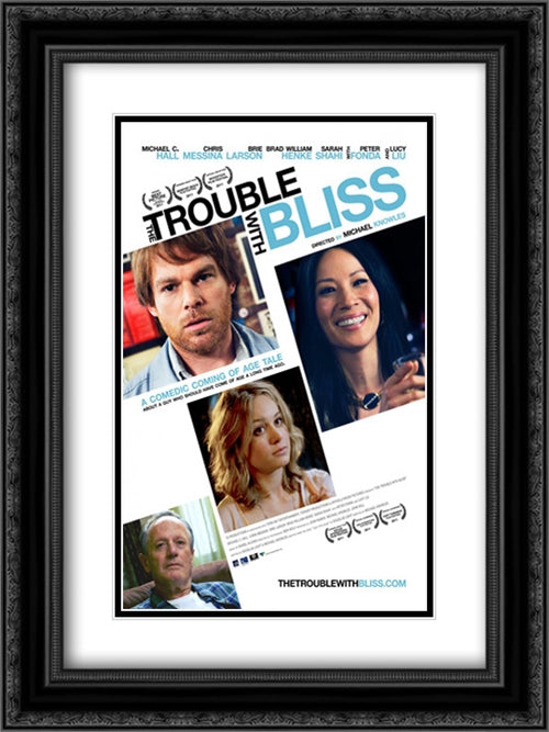 The Trouble With Bliss 18x24 Black Ornate Wood Framed Movie Poster with Double Matting