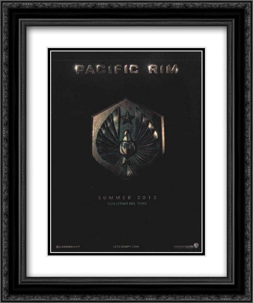 Pacific Rim 20x24 Black Ornate Wood Framed Movie Poster with Double Matting