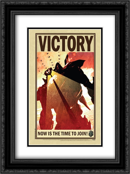 Pacific Rim 18x24 Black Ornate Wood Framed Movie Poster with Double Matting
