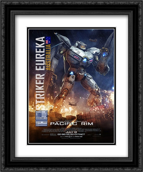 Pacific Rim 20x24 Black Ornate Wood Framed Movie Poster with Double Matting