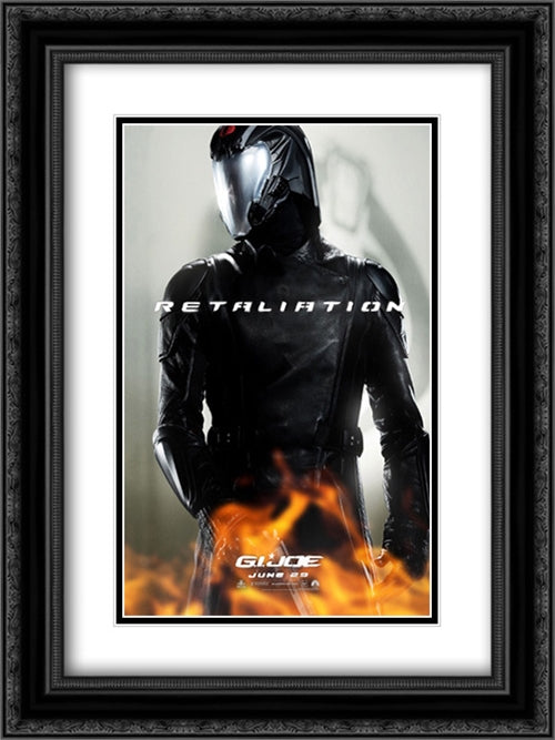 G.I. Joe: Retaliation 18x24 Black Ornate Wood Framed Movie Poster with Double Matting