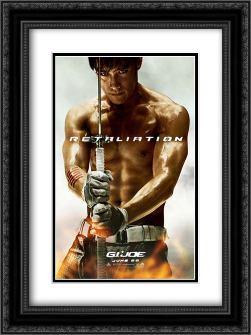 G.I. Joe: Retaliation 18x24 Black Ornate Wood Framed Movie Poster with Double Matting