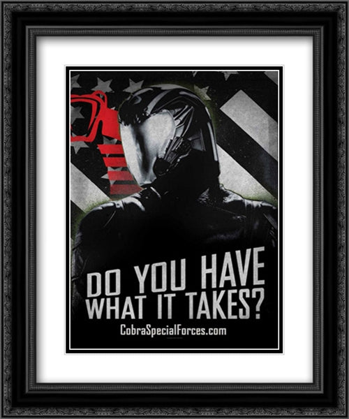 G.I. Joe: Retaliation 20x24 Black Ornate Wood Framed Movie Poster with Double Matting