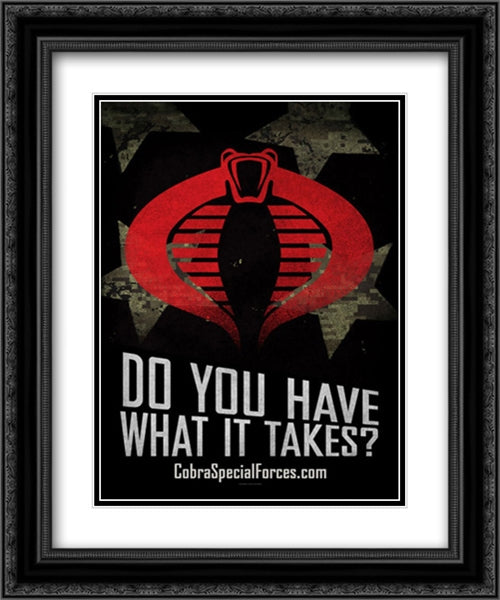 G.I. Joe: Retaliation 20x24 Black Ornate Wood Framed Movie Poster with Double Matting