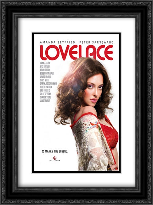 Lovelace 18x24 Black Ornate Wood Framed Movie Poster with Double Matting