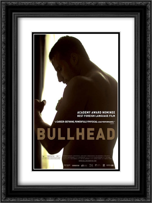 Bullhead 18x24 Black Ornate Wood Framed Movie Poster with Double Matting