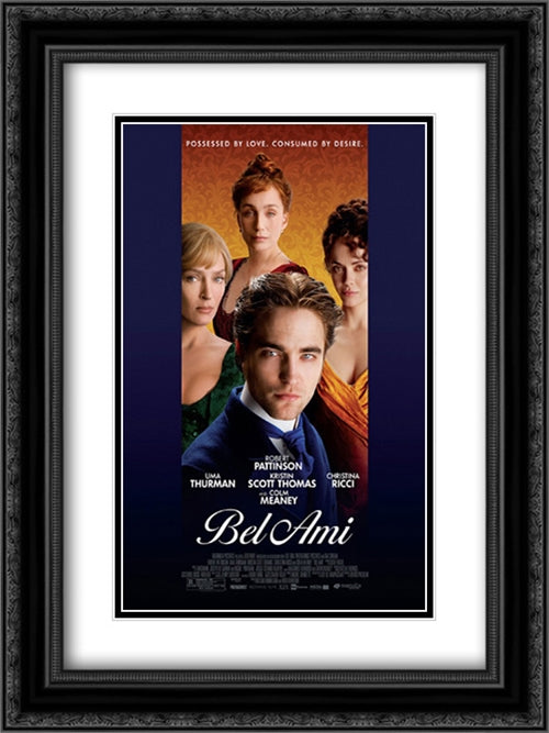Bel Ami 18x24 Black Ornate Wood Framed Movie Poster with Double Matting