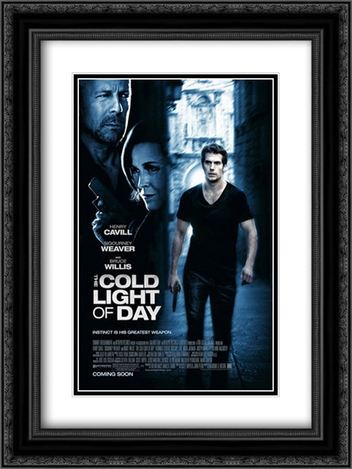 The Cold Light of Day 18x24 Black Ornate Wood Framed Movie Poster with Double Matting