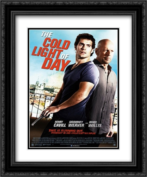The Cold Light of Day 20x24 Black Ornate Wood Framed Movie Poster with Double Matting