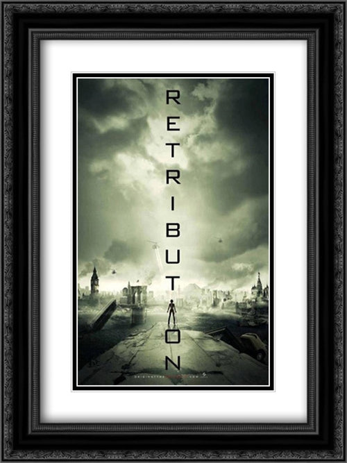 Resident Evil: Retribution 18x24 Black Ornate Wood Framed Movie Poster with Double Matting