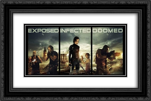 Resident Evil: Retribution 24x16 Black Ornate Wood Framed Movie Poster with Double Matting