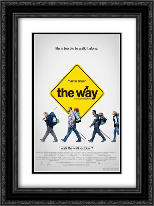 The Way 18x24 Black Ornate Wood Framed Movie Poster with Double Matting