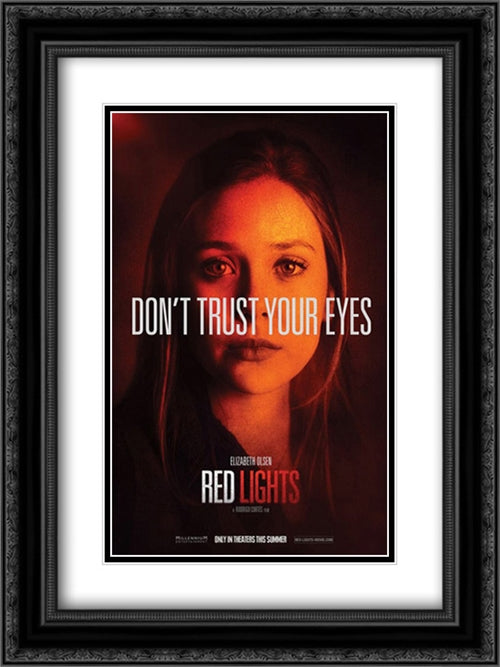 Red Lights 18x24 Black Ornate Wood Framed Movie Poster with Double Matting