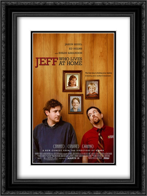 Jeff, Who Lives At Home 18x24 Black Ornate Wood Framed Movie Poster with Double Matting