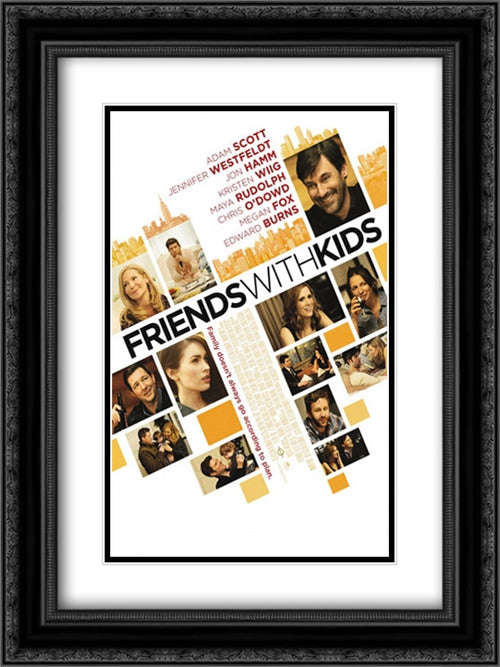 Friends With Kids 18x24 Black Ornate Wood Framed Movie Poster with Double Matting