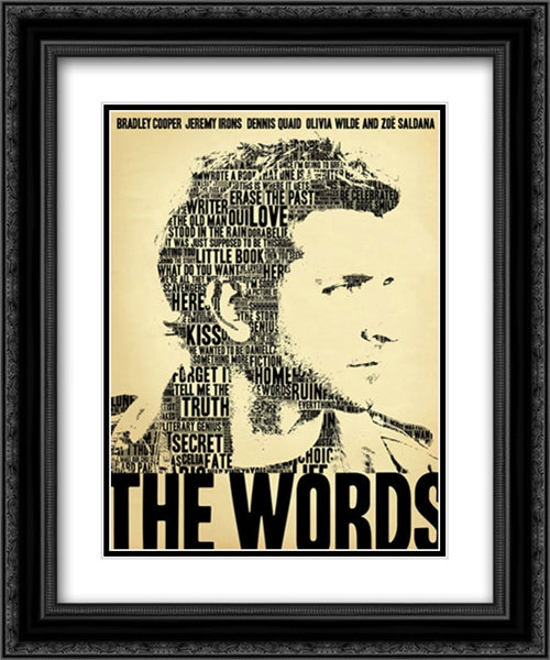 The Words 20x24 Black Ornate Wood Framed Movie Poster with Double Matting