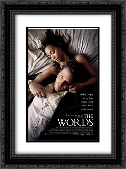The Words 18x24 Black Ornate Wood Framed Movie Poster with Double Matting