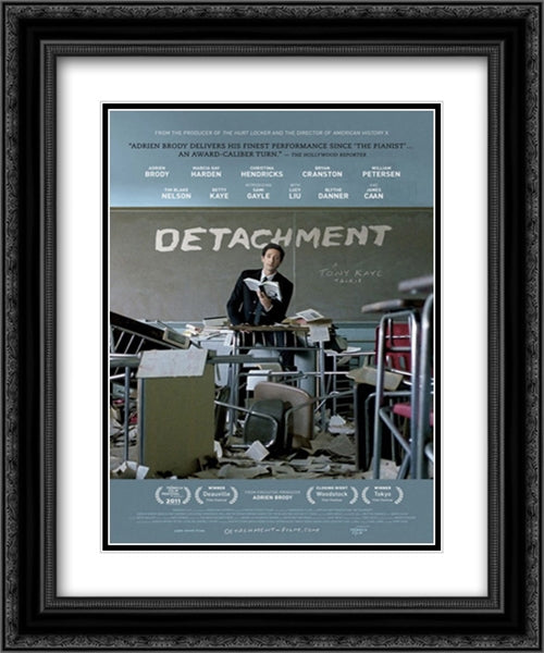 Detachment 20x24 Black Ornate Wood Framed Movie Poster with Double Matting
