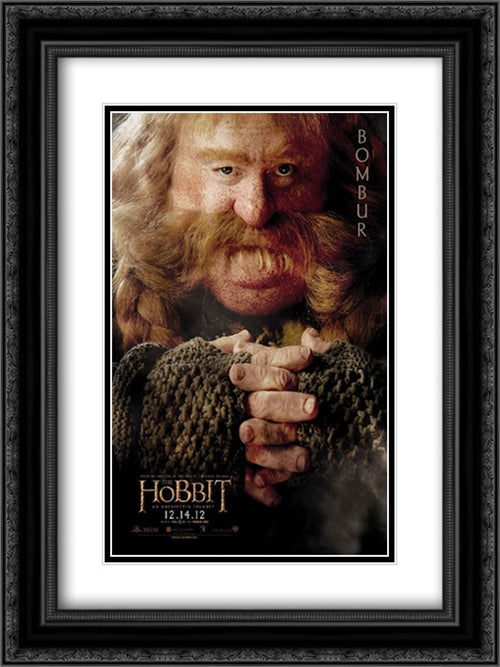 The Hobbit: An Unexpected Journey 18x24 Black Ornate Wood Framed Movie Poster with Double Matting