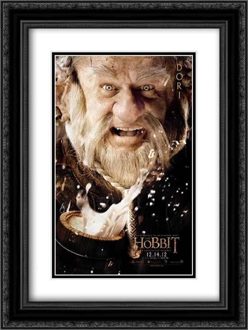 The Hobbit: An Unexpected Journey 18x24 Black Ornate Wood Framed Movie Poster with Double Matting