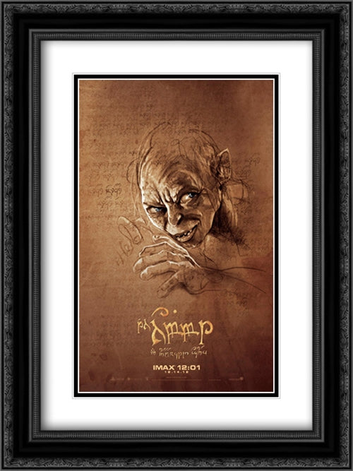 The Hobbit: An Unexpected Journey 18x24 Black Ornate Wood Framed Movie Poster with Double Matting