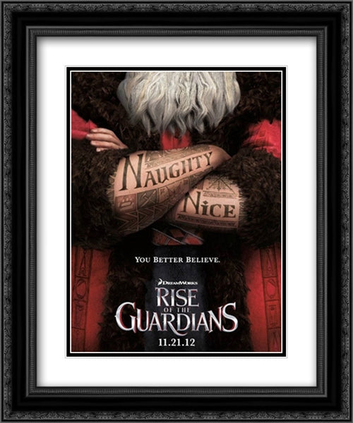Rise of the Guardians 20x24 Black Ornate Wood Framed Movie Poster with Double Matting