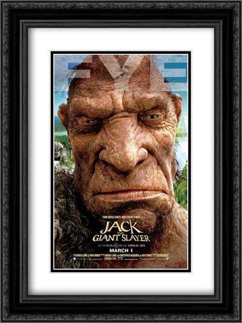 Jack the Giant Slayer 18x24 Black Ornate Wood Framed Movie Poster with Double Matting