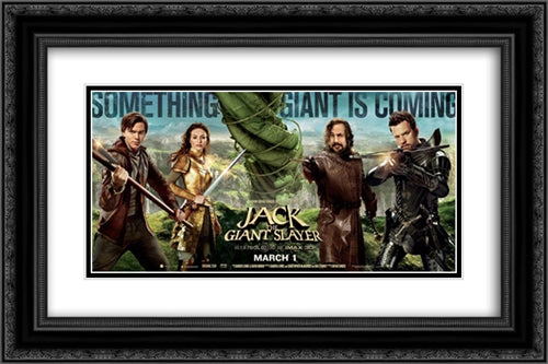 Jack the Giant Slayer 24x16 Black Ornate Wood Framed Movie Poster with Double Matting