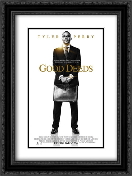 Good Deeds 18x24 Black Ornate Wood Framed Movie Poster with Double Matting