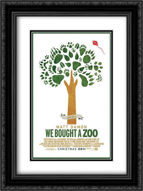 We Bought a Zoo 18x24 Black Ornate Wood Framed Movie Poster with Double Matting