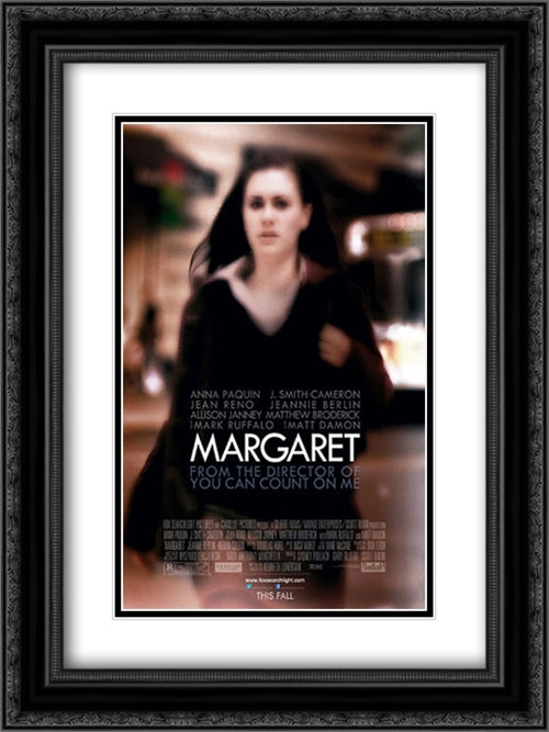 Margaret 18x24 Black Ornate Wood Framed Movie Poster with Double Matting