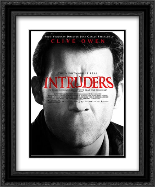 Intruders 20x24 Black Ornate Wood Framed Movie Poster with Double Matting