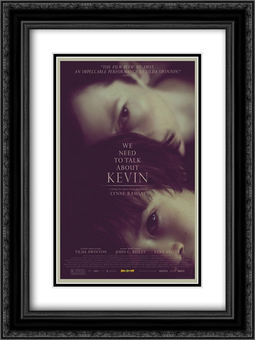 We Need to Talk About Kevin 18x24 Black Ornate Wood Framed Movie Poster with Double Matting