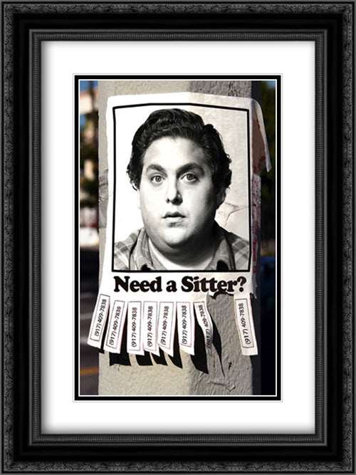 The Sitter 18x24 Black Ornate Wood Framed Movie Poster with Double Matting