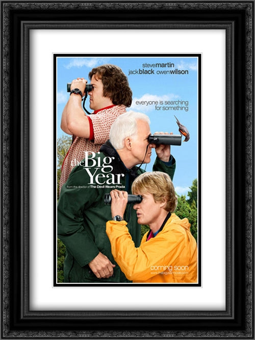 The Big Year 18x24 Black Ornate Wood Framed Movie Poster with Double Matting