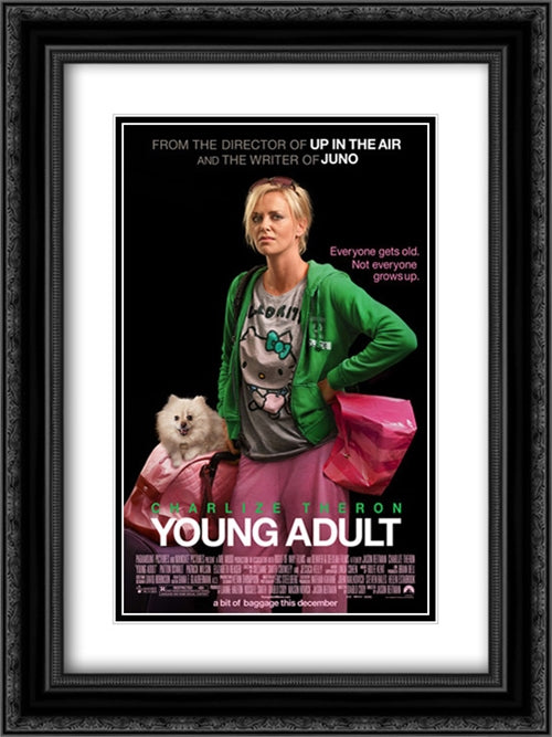 Young Adult 18x24 Black Ornate Wood Framed Movie Poster with Double Matting