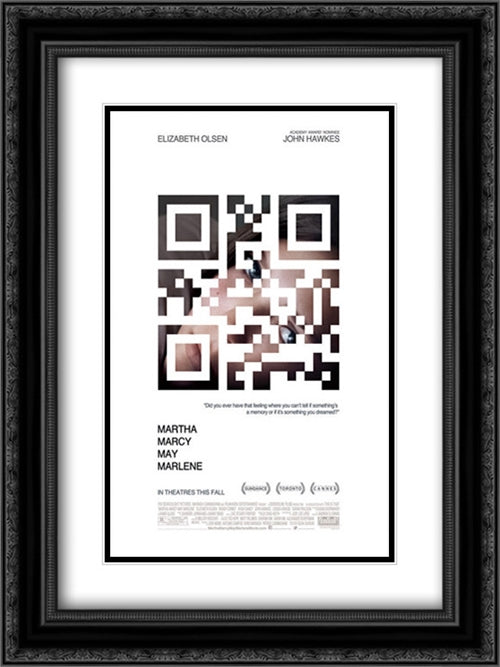 Martha Marcy May Marlene 18x24 Black Ornate Wood Framed Movie Poster with Double Matting