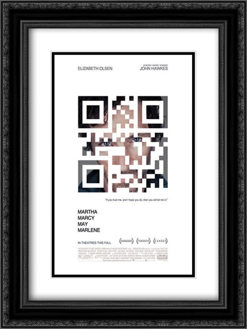 Martha Marcy May Marlene 18x24 Black Ornate Wood Framed Movie Poster with Double Matting